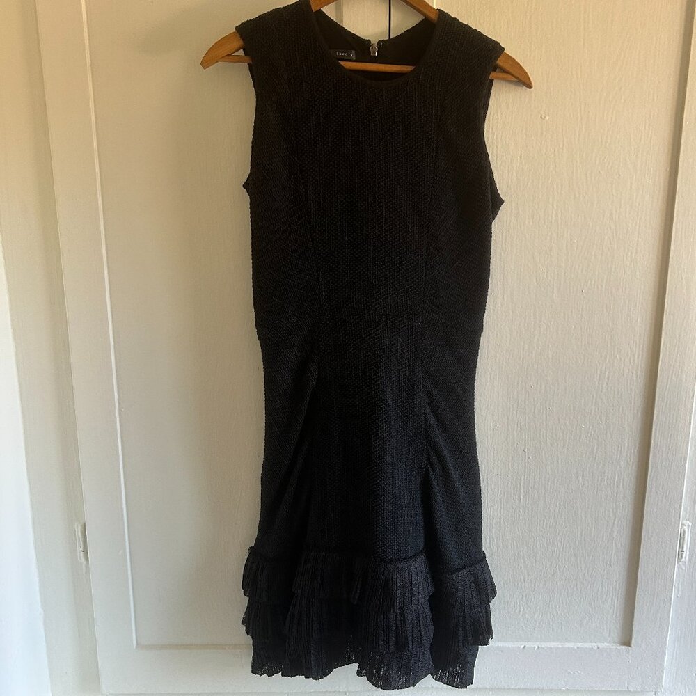 Vintage theyskens' theory Little Black Bouclé Dress (Sz 0)